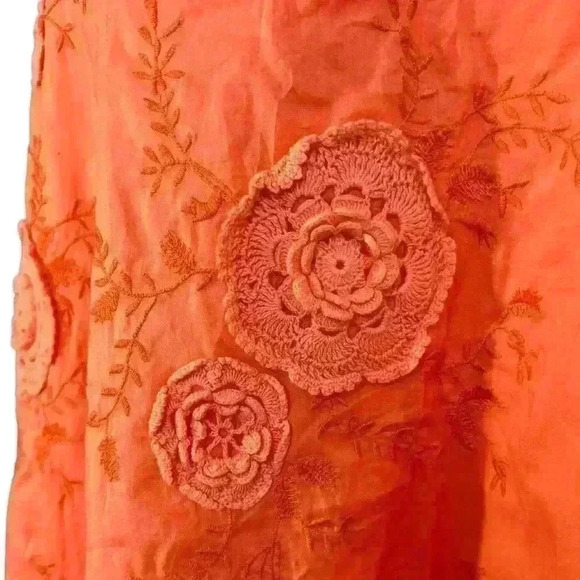 Eitie Double Layer Cotton Embroidered Circle Skirt. Size 6 - Picture 3 of 7